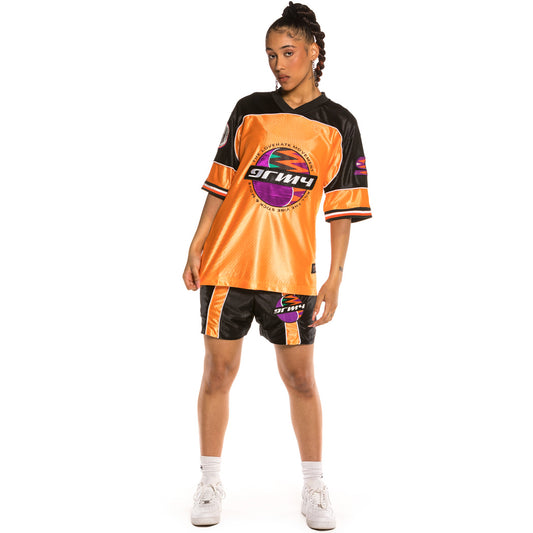 Grimey Acknowledge Unisex Football TeeSS20 Orange