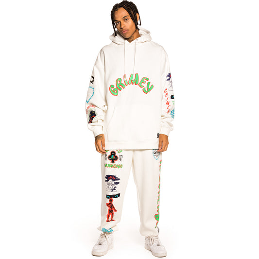 Pack Grimey Pantalón + Hoodie "Destroy All Fear" - White | Fall 21