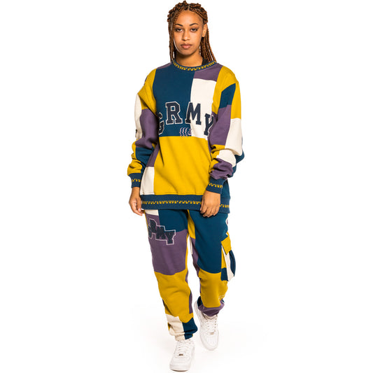 Sudadera Unisex Grimey "Singgang Junction All Over Print" Crewneck - Navy | Fall 21