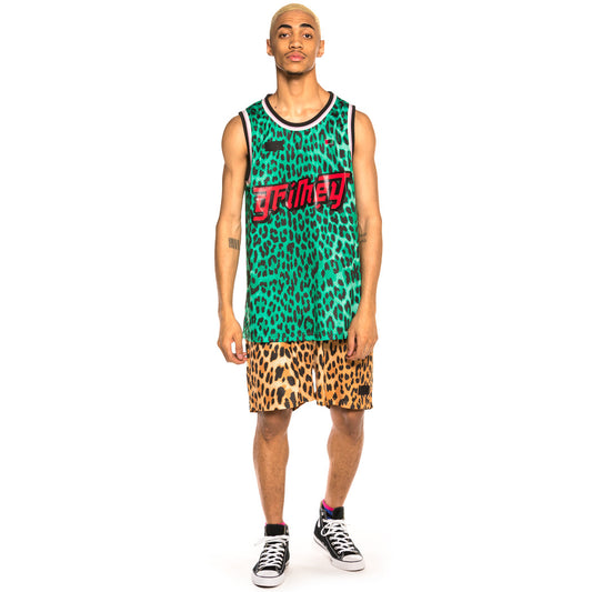 Pack Grimey Tank Top + Short Yanga Mesh SS20 Green/Leopard