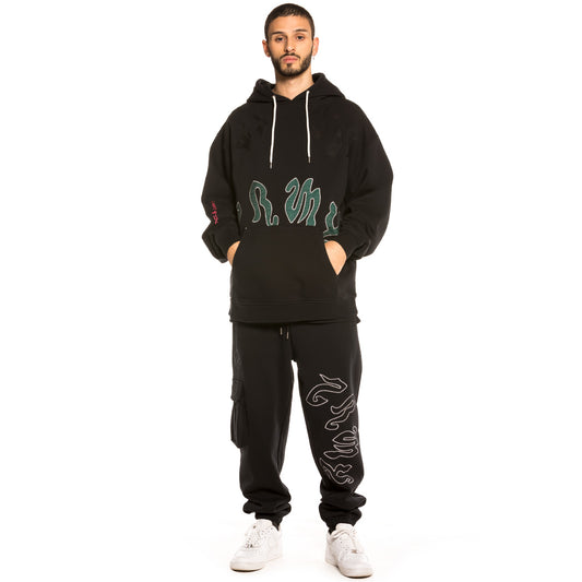Grimey yoga Fire hoodie FW20 Black