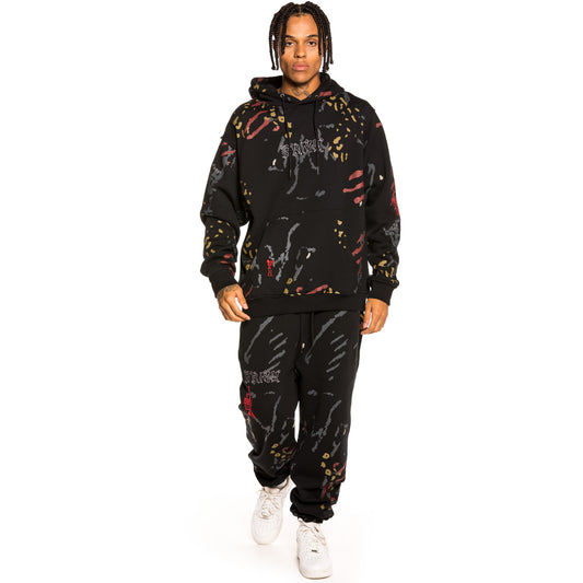 Pantalón Grimey "Jazz Thing All Over Print" Sweatpants - Black | Fall 21