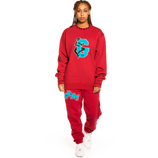 Sudadera Unisex Grimey "Singgang Junction" Crewneck - Red | Fall 21