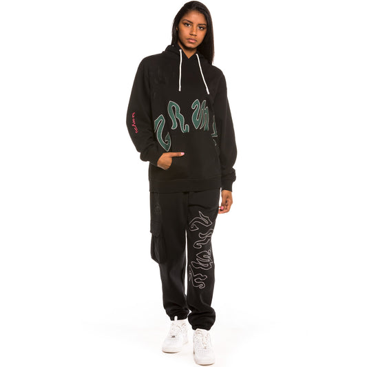 Pack Grimey Hoodie + Track Pants Yoga Fire FW20 Black