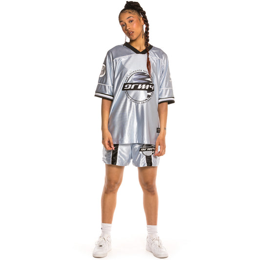 Grimey Acknowledge Unisex Football TeeSS20 Silver