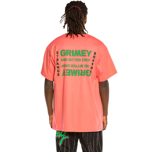 Grimey "Bitter Crop" Tee - Coral | Spring 21