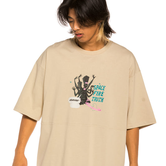 Camiseta Grimey "Space Lady" Heavy Weight - Sand | Winter 21