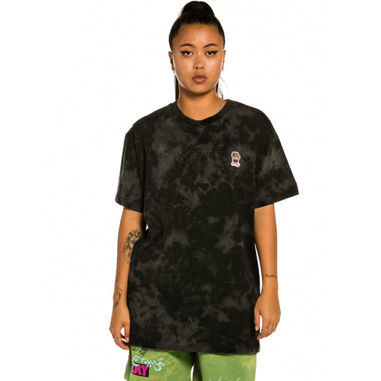 Grimey „Day Dreamer“ Unisex-T-Shirt – Gebleichtes Schwarz | Frühling 22
