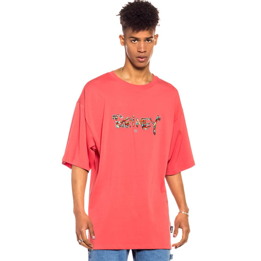 Grimey „Nine Winds“ Schweres T-Shirt – Koralle | Frühling 22