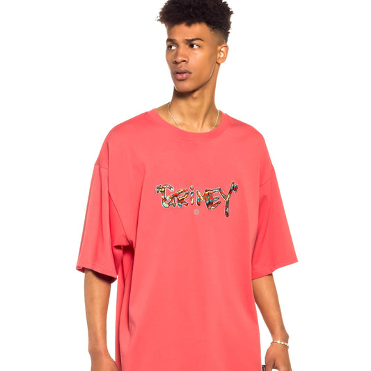 Grimey „Nine Winds“ Schweres T-Shirt – Koralle | Frühling 22