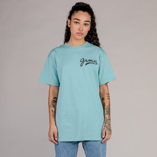 Grimey „HIVE“ Unisex-T-Shirt – Blau | Herbst 22
