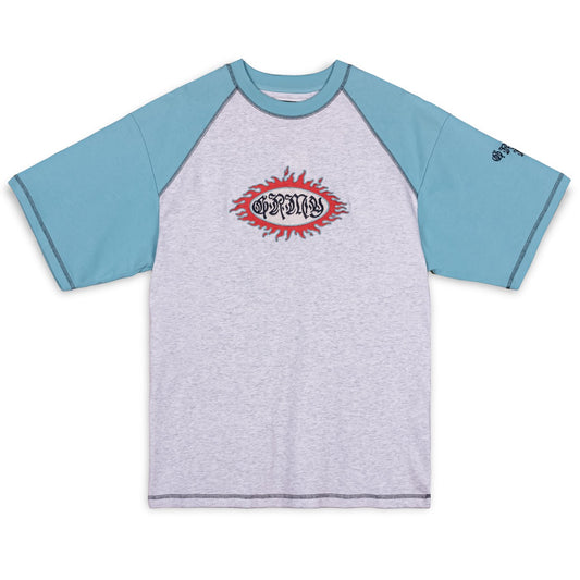 GRIMEY FIRE ROUTE ZWEIFARBIGES UNISEX-T-SHIRT – BLAU | Frühling 23