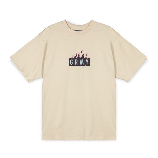 GRIMEY MELTED STONE OVERSIZED T-SHIRT – CREME | FW23