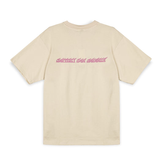 GRIMEY MELTED STONE OVERSIZED T-SHIRT – CREME | FW23