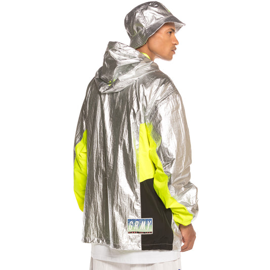 Grimey Planete Noire FW19 Silberner Regenmantel