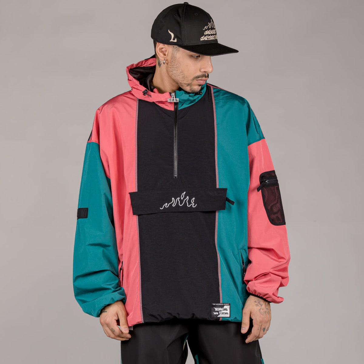Raincoat Grimey SNOW FOX - Black | Fall 22