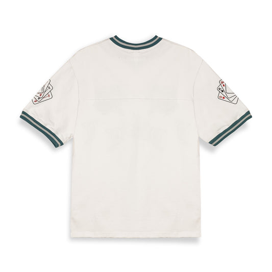 Grimey Deeper V Neck Oversize Tee Off White