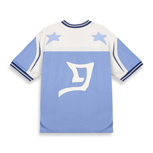 Camiseta Grimey Infamous Deeper V Neck Oversize Light Blue
