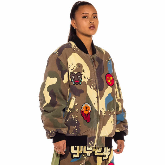 Grimey GLORIFIED Unisex-Bomberjacke – Camouflage | Frühling 22