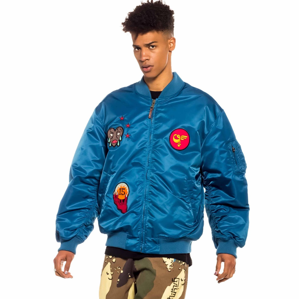 Grimey GLORIFIED Bomber Jacket - Blue | Spring 22