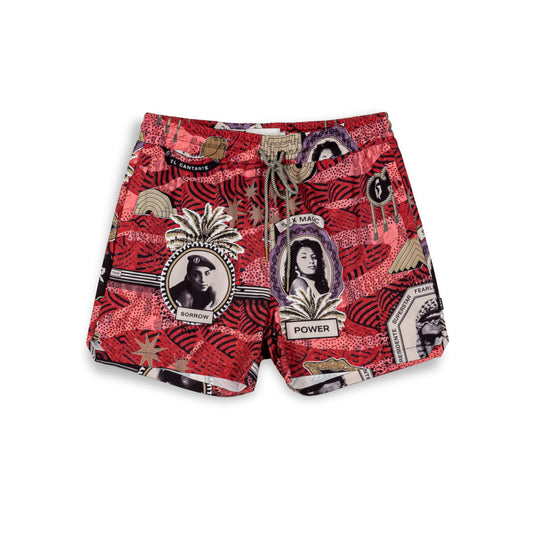 GRIMEY SUPASTAR SWIMMING SHORT - RED | SS24