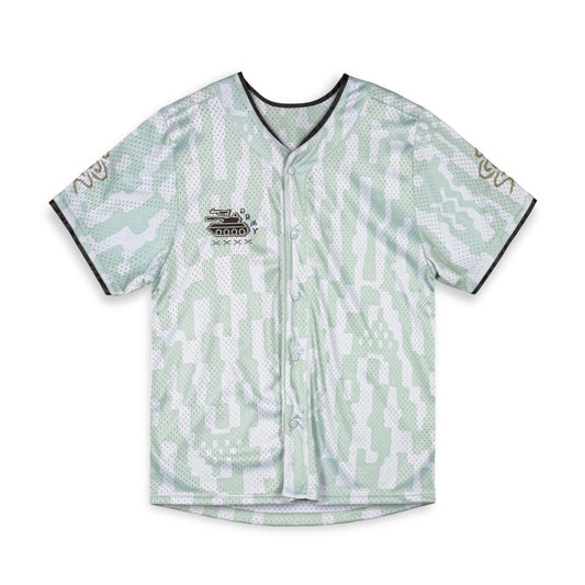 GRIMEY LUCKY DRAGON MESH BASEBALL JERSEY - WHITE | SS24