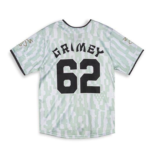 GRIMEY LUCKY DRAGON MESH BASEBALL JERSEY - WHITE | SS24