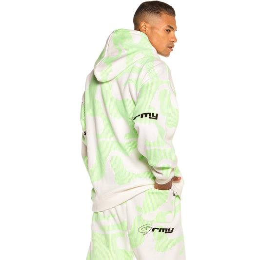 Pack Grimey Hoodie + Track Pants Grimey Looter Cult Neon FW19 White