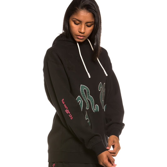 Unisex Sweatshirt Grimey Yoga Feuer Hoodie FW20 Schwarz