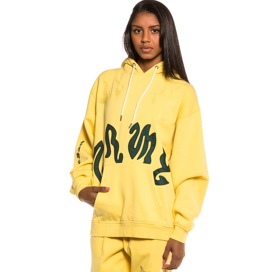 Unisex Sweatshirt Grimey Yoga Fire Hoodie FW20 Gelb