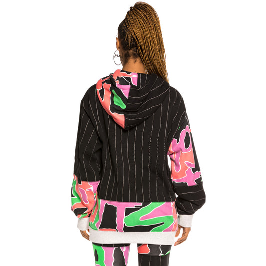 Unisex Grimey Strange Fruit Kapuzenpullover mit Allover-Print – Schwarz | Frühling 21