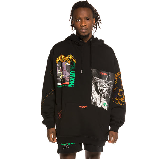 Sudadera Grimey "Liveution Magic 4 Resistance" Hoodie - Black | Spring 21