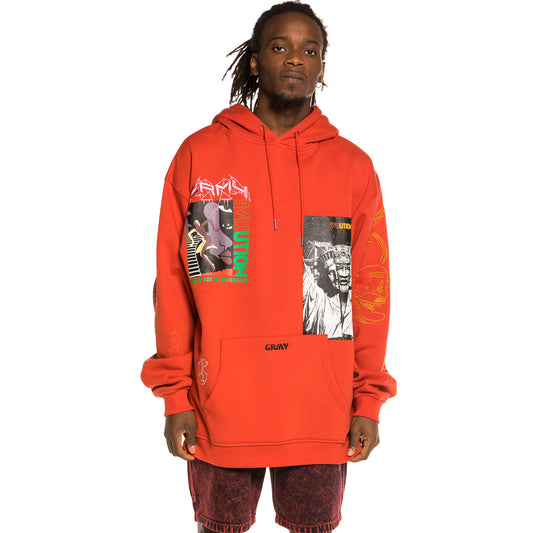 Sudadera Grimey "Liveution Magic 4 Resistance" Hoodie - Red | Spring 21