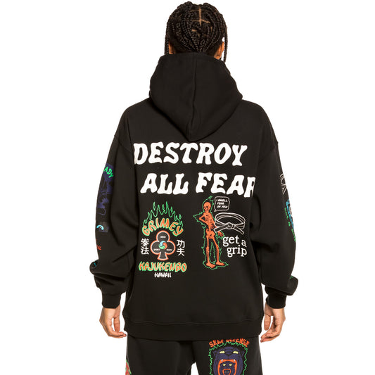 Sudadera Grimey "Destroy All Fear" Hoodie - Black | Fall 21