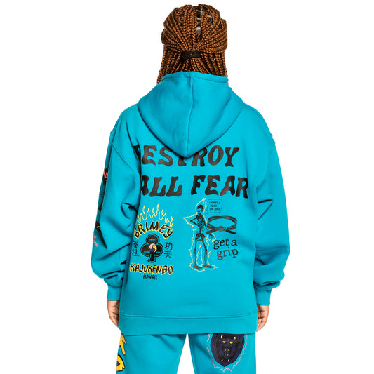 Sudadera Unisex Grimey "Destroy All Fear" Hoodie - Blue | Fall 21