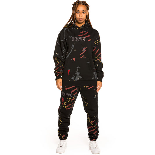 Sudadera Unisex Grimey "Jazz Thing All Over Print" Hoodie - Black | Fall 21