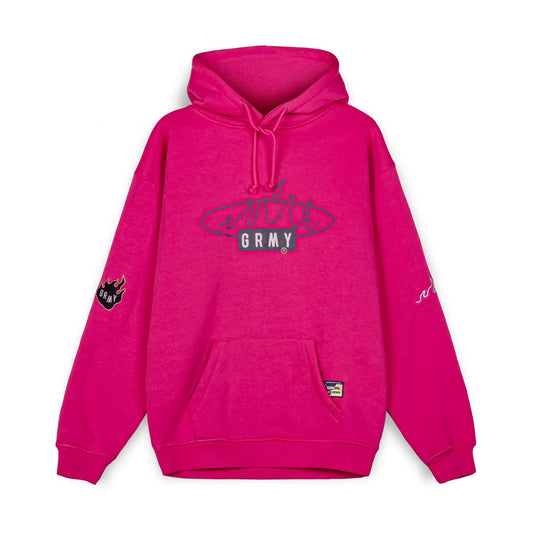 GRIMEY CLOVEN TONGUES VINTAGE HOODIE - RED  | Summer 23