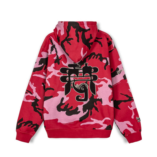 SUDADERA CAPUCHA GRIMEY ALL OVER PRINT TUSKER TEMPLE VINTAGE - RED | FW23