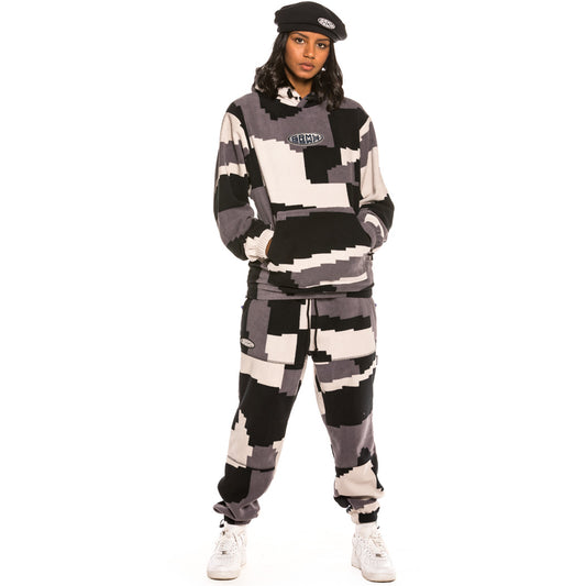Grimey Dulce Polarfleece Hoodie FW20 Graues Unisex-Sweatshirt