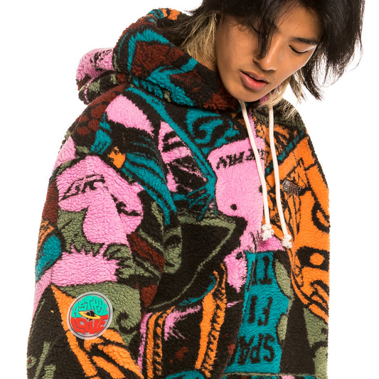 Sudadera Grimey Space Lady All Over Jacquard Sherpa - Blue | Winter 21