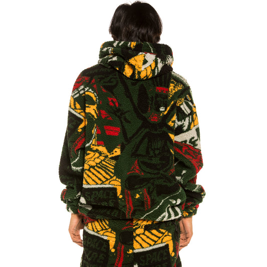Sudadera Grimey Space Lady All Over Jacquard Sherpa - Orange | Winter 21