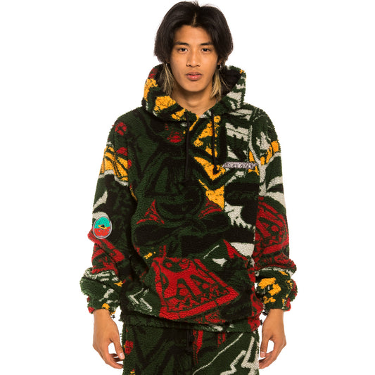 Sudadera Grimey Space Lady All Over Jacquard Sherpa - Orange | Winter 21