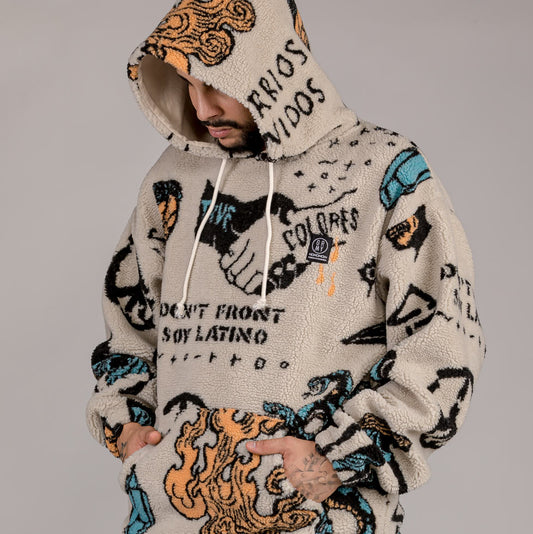Pack Grimey Pant + Hoodie LOST BOYS Sherpa - Cream | Winter 22