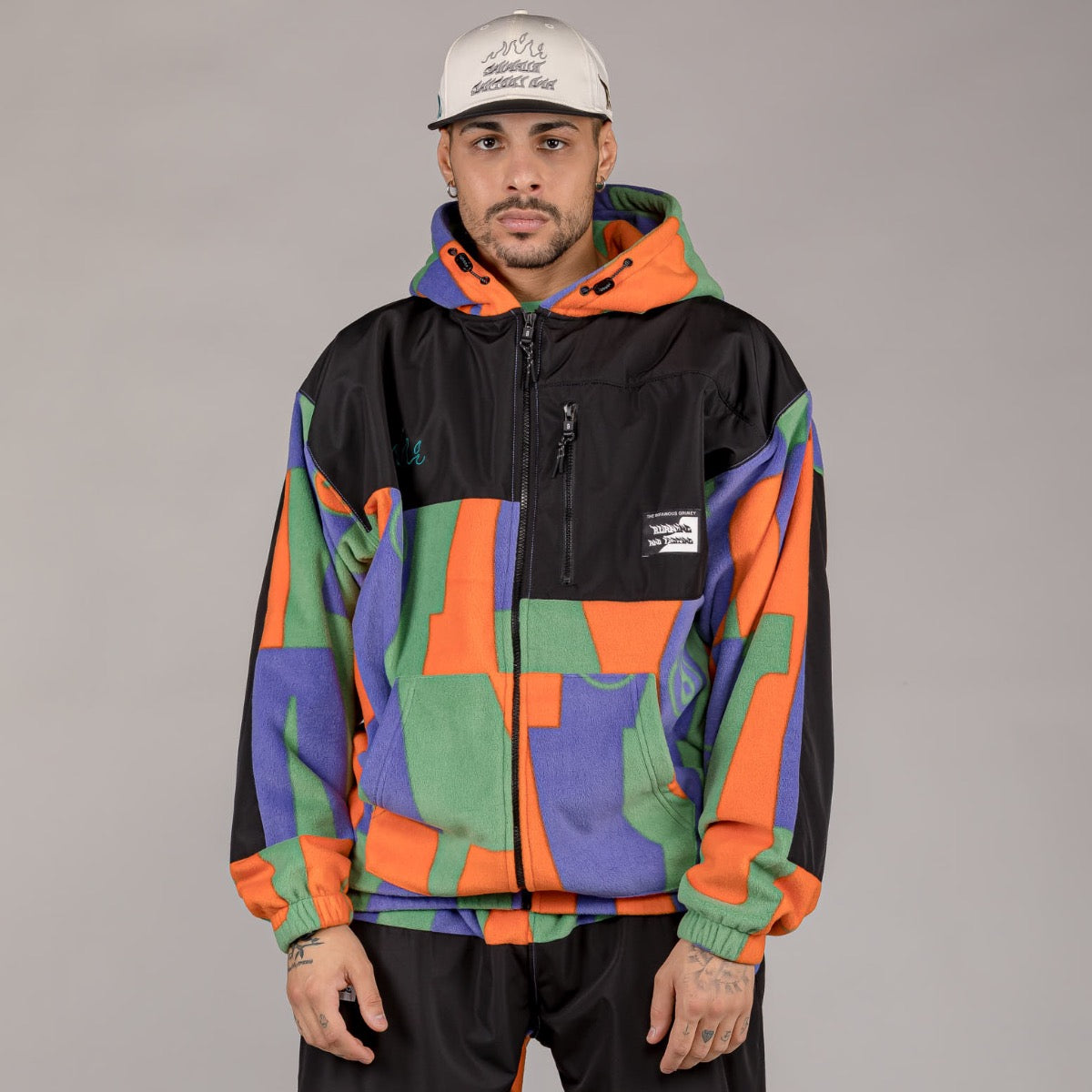 Sudadera Grimey SNOW FOX All Over Polar Fleece - Multicolor