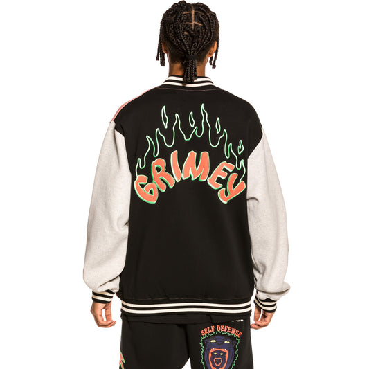 Grimey „Destroy All Fear“-Sweatshirt mit Rundhalsausschnitt und Reißverschluss – Pink | Herbst 21