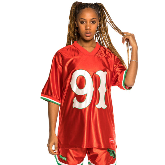 Grimey "The Loot" Unisex Football Jersey - Red | Spring 21