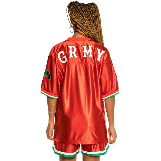 Grimey "The Loot" Unisex Football Jersey - Red | Spring 21