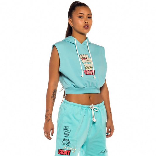 Sudadera corta de Chica Grimey DAY DREAMER Sleeveless - Blue | Spring 22