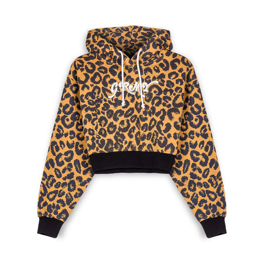 Sudadera corta de chica Grimey "WESTBOUND" - Leopard | Fall 22