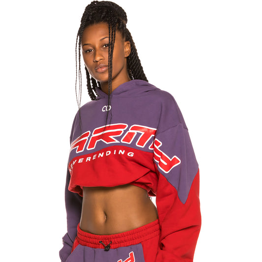 Sudadera Chica Grimey Sighting in Vostok Crop Hoodie FW19 Purple